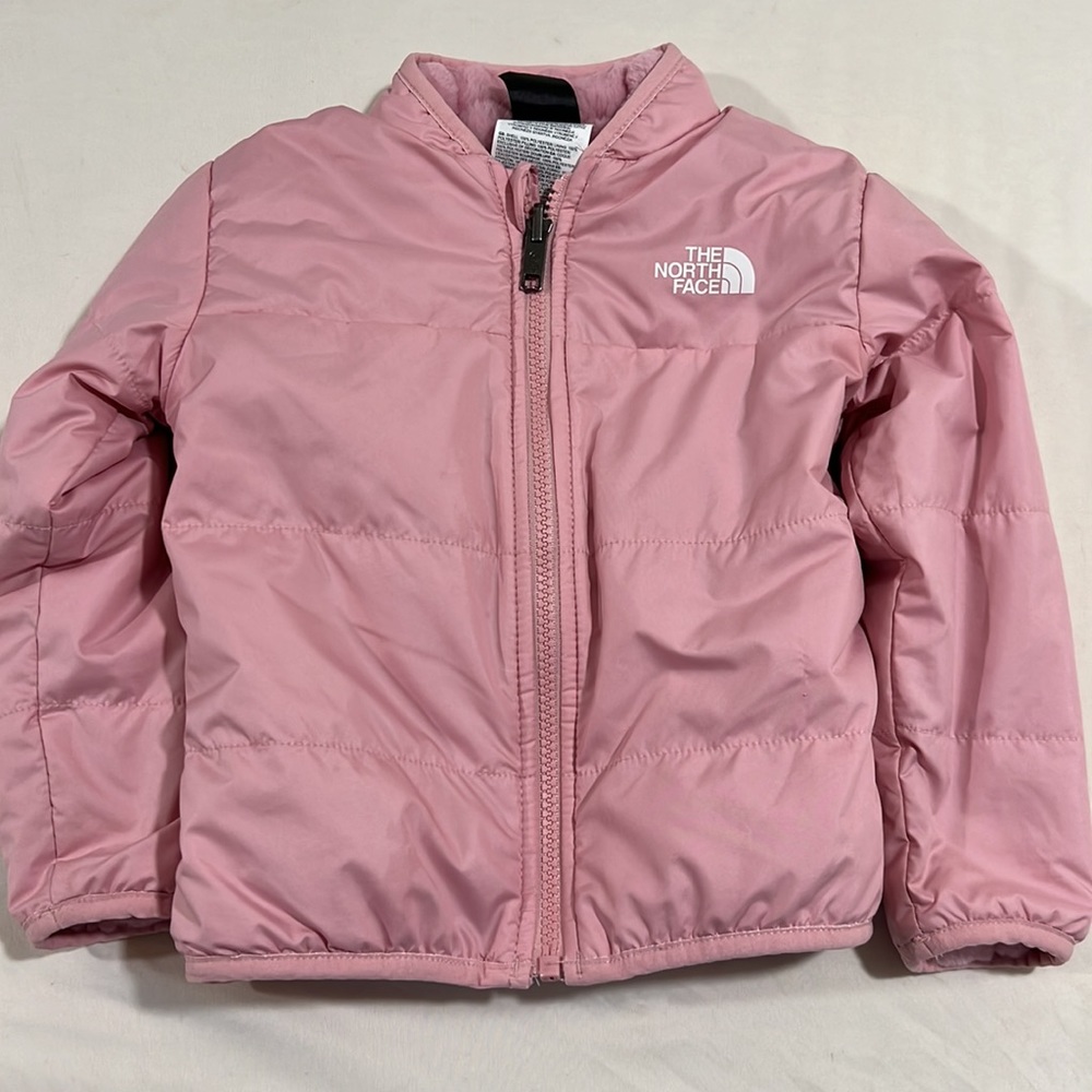 Pink north face baby coat *reversible*